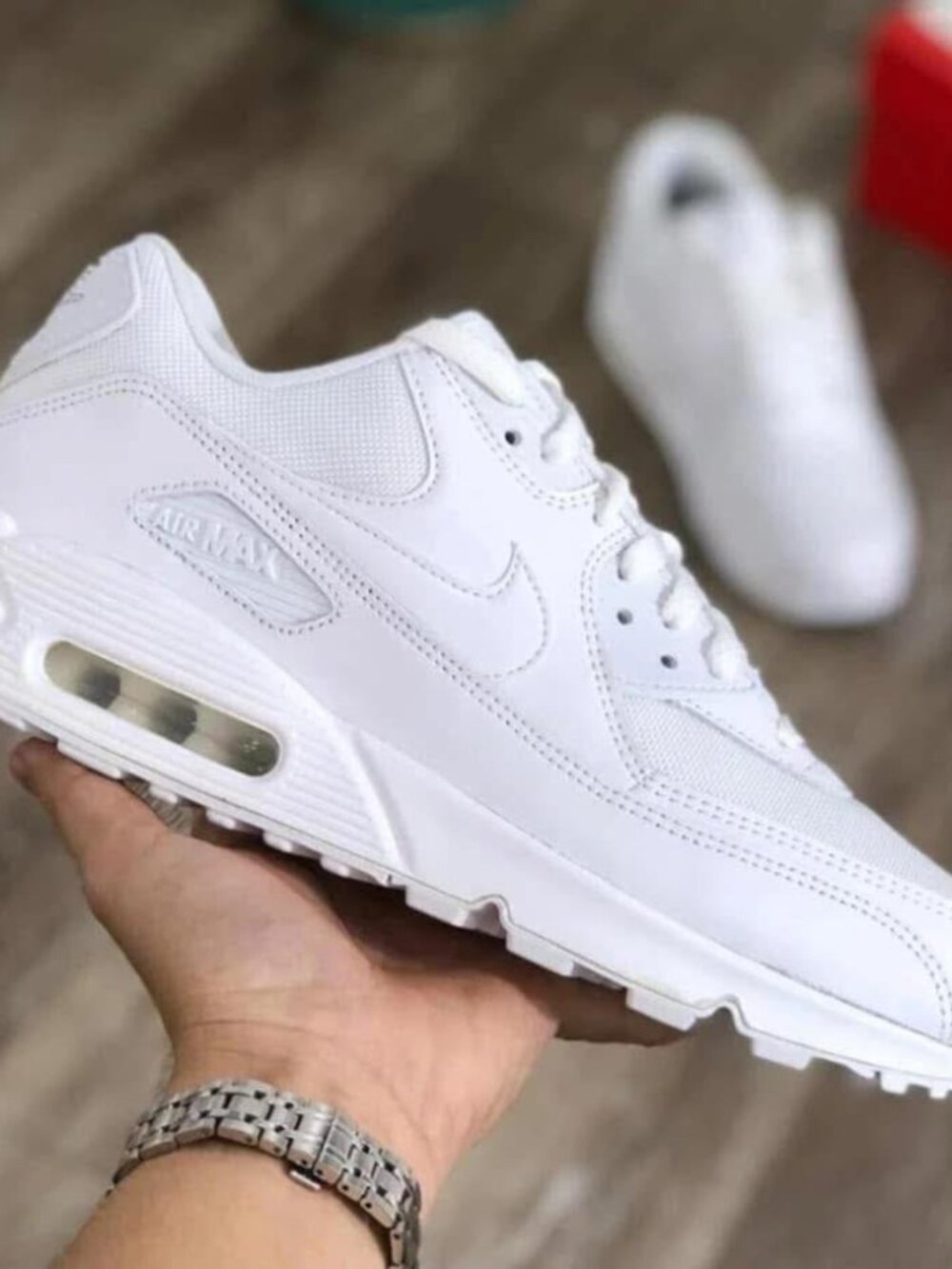 Women's Nike Air Max 90 Shoes - Triple White DH8010-100